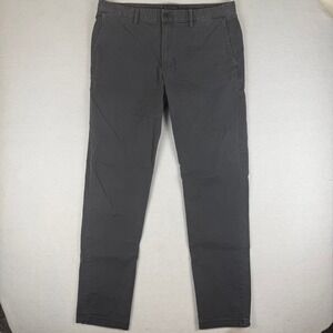 Banana Republic Mens Skinny Fit Chino Pants Charcoal Gray 36x36 Cotton Stretch